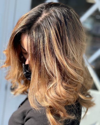 warm balayage highlights