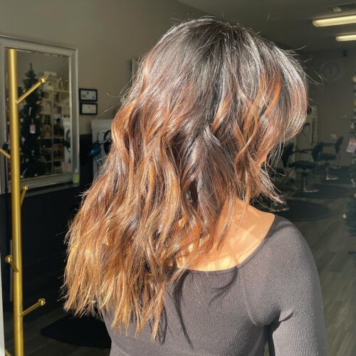 subtle auburn balayage castro valley