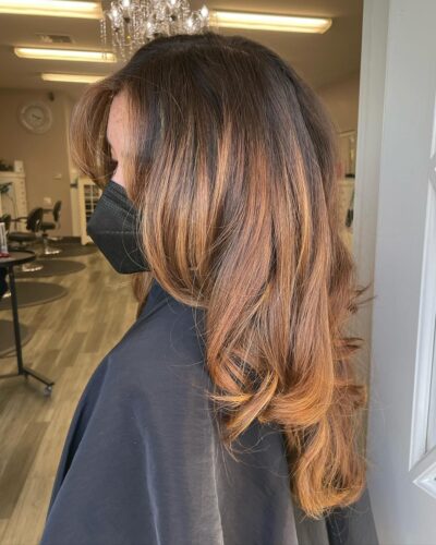 subtle auburn balayage castro valley