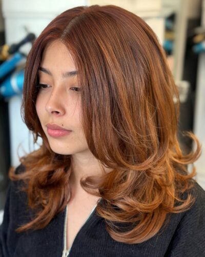 Como no pensarte ♥ colorcut by meeee •••redhair photoshoot red hairstyle portraitphotography hairstyles haircut longhair haircolor hairstylist blowout bayarea chunkyhighlights vivids balayage alternative